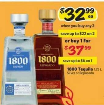 Winn Dixie 1800 Tequila offer