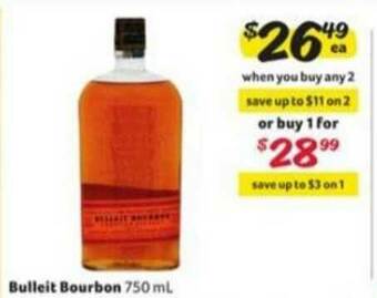 Winn Dixie Bulleit Bourbon offer