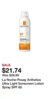 La Roche-Posay Anthelios Ultra Light Sunscreen Lotion Spray SPF 60