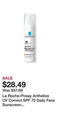 Ulta Beauty La Roche-Posay Anthelios UV Correct SPF 70 Daily Face Sunscreen with Niacinamide offer