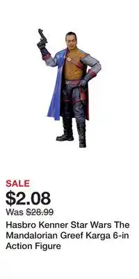 Game Stop Hasbro Kenner Star Wars The Mandalorian Greef Karga 6-in Action Figure offer