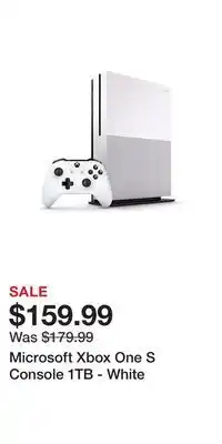 Game Stop Microsoft Xbox One S Console 1TB - White offer