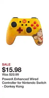 Game Stop PowerA Enhanced Wired Controller for Nintendo Switch - Donkey Kong offer