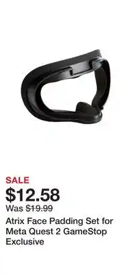 Game Stop Atrix Face Padding Set for Meta Quest 2 GameStop Exclusive offer