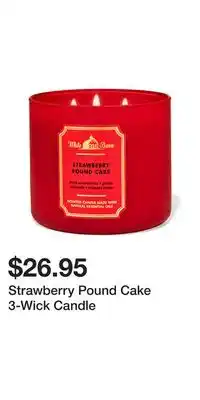 Bath & Body Works Strawberry Pound Cake 3-Wick Candle offer