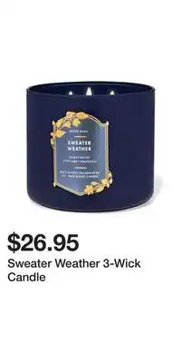 Bath & Body Works Sweater Weather 3-Wick Candle offer