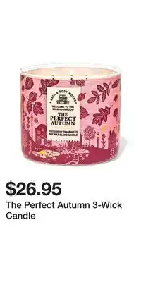 Bath & Body Works The Perfect Autumn 3-Wick Candle offer