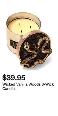 Bath & Body Works Wicked Vanilla Woods 3-Wick Candle offer