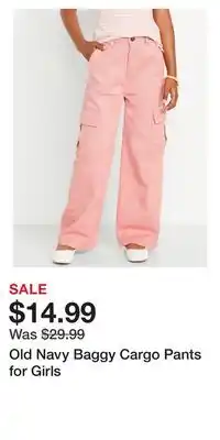 Old Navy Old Navy Baggy Cargo Pants for Girls offer