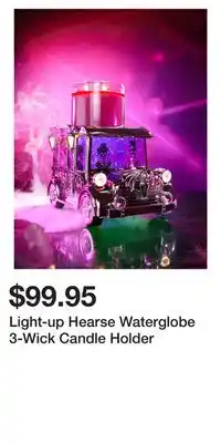 Bath & Body Works Light-up Hearse Waterglobe 3-Wick Candle Holder offer