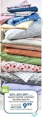Boscov's ASHLEY COOPER COZYNEST Microfiber Sheet Set offer