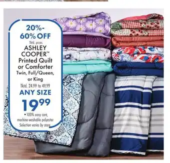 Boscov's ASHLEY COOPER Printed Quilt or Comforter offer