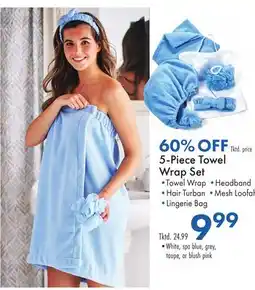 Boscov's 5-Piece Towel Wrap Set offer