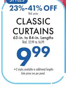 Boscov's CLASSIC CURTAINS offer