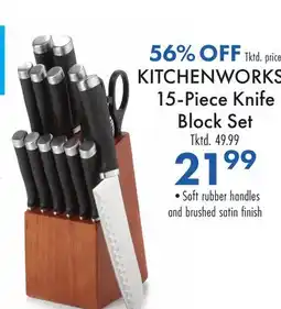 Boscov's KITCHENWORKS 15-Piece Knife Block Set offer