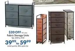 Boscov's Fabric Storage Units offer