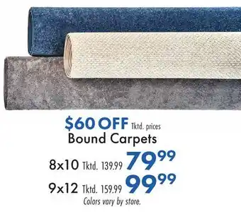 Boscov's Bound Carpets offer