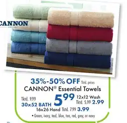 Boscov's CANNON Essential Towels offer