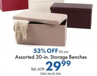 Boscov's Assorted 30-in. Storage Benches offer