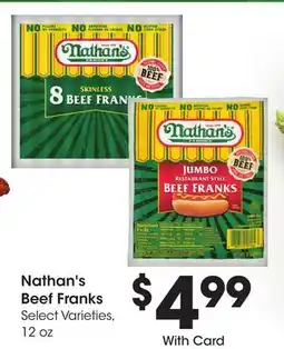 Ralphs Nathan's Beef Franks offer