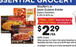 Ralphs Stouffer's or Lean Cuisine Entrée offer