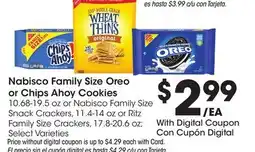 Ralphs Nabisco Family Size Oreo or Chips Ahoy Cookies offer