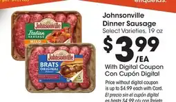 Ralphs Johnsonville Dinner Sausage offer