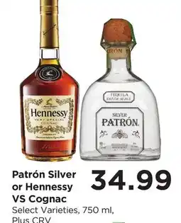 Food 4 Less Patrón Silver or Hennessy VS Cognac offer