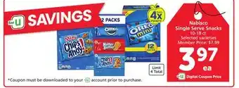 Vons Nabisco Single Serve Snacks offer