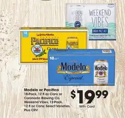 Ralphs Modelo or Pacifico offer