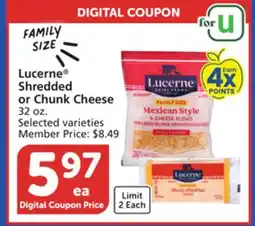 Vons Lucerne Shredded or Chunk Cheese offer