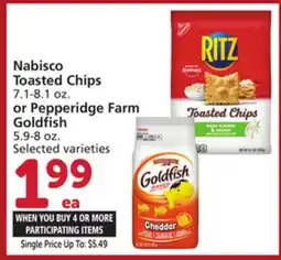 Vons Nabisco Toasted Chips 7.1-8.1 oz. or Pepperidge Farm Goldfish 5.9-8 oz offer