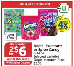 Vons Nerds, Sweetarts or Spree Candy offer