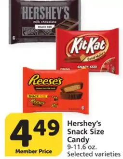 Vons Hershey's Snack Size Candy offer
