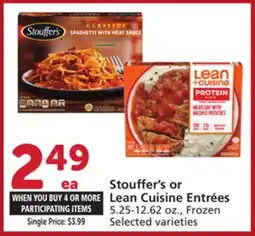 Vons Stouffer's or Lean Cuisine Entrées offer