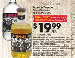 Ralphs Espolon Tequila offer