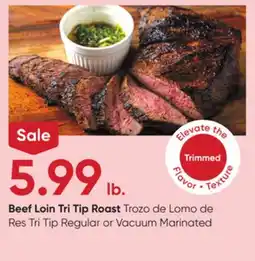 Stater Bros Beef Loin Tri Tip Roast offer