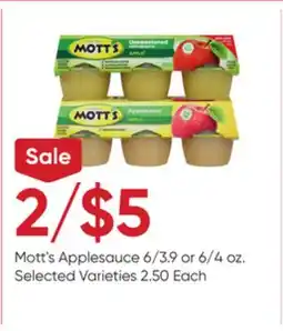 Stater Bros Mott's Applesauce offer