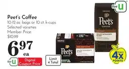 Pavilions Peet's Coffee offer