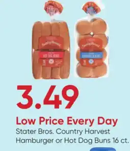 Stater Bros Stater Bros. Country Harvest Hamburger or Hot Dog Buns offer