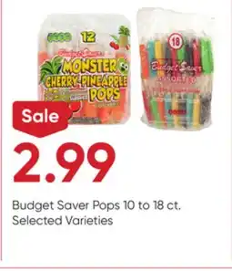 Stater Bros Budget Saver Pops offer