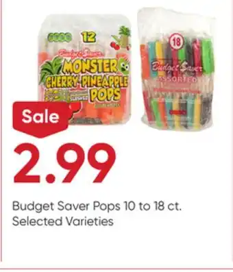 Stater Bros Budget Saver Pops offer