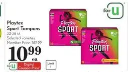 Pavilions Playtex Sport Tampons offer