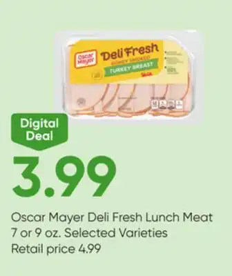Stater Bros Oscar Mayer Deli Fresh Lunch Meat offer