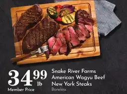 Pavilions Snake River Farms American Wagyu Beef New York Steaks offer