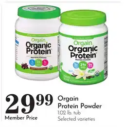 Pavilions Orgain Protein Powder offer