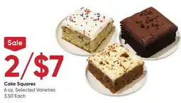 Stater Bros Cake Squares offer