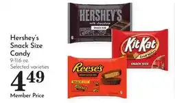 Pavilions Hershey's Snack Size Candy offer