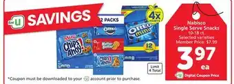 Albertsons Nabisco Single Serve Snacks offer