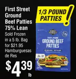 Smart & Final First Street Ground Beef Patties 75% Lean offer